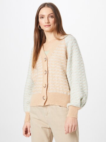 SECOND FEMALE Knit Cardigan in Beige: front