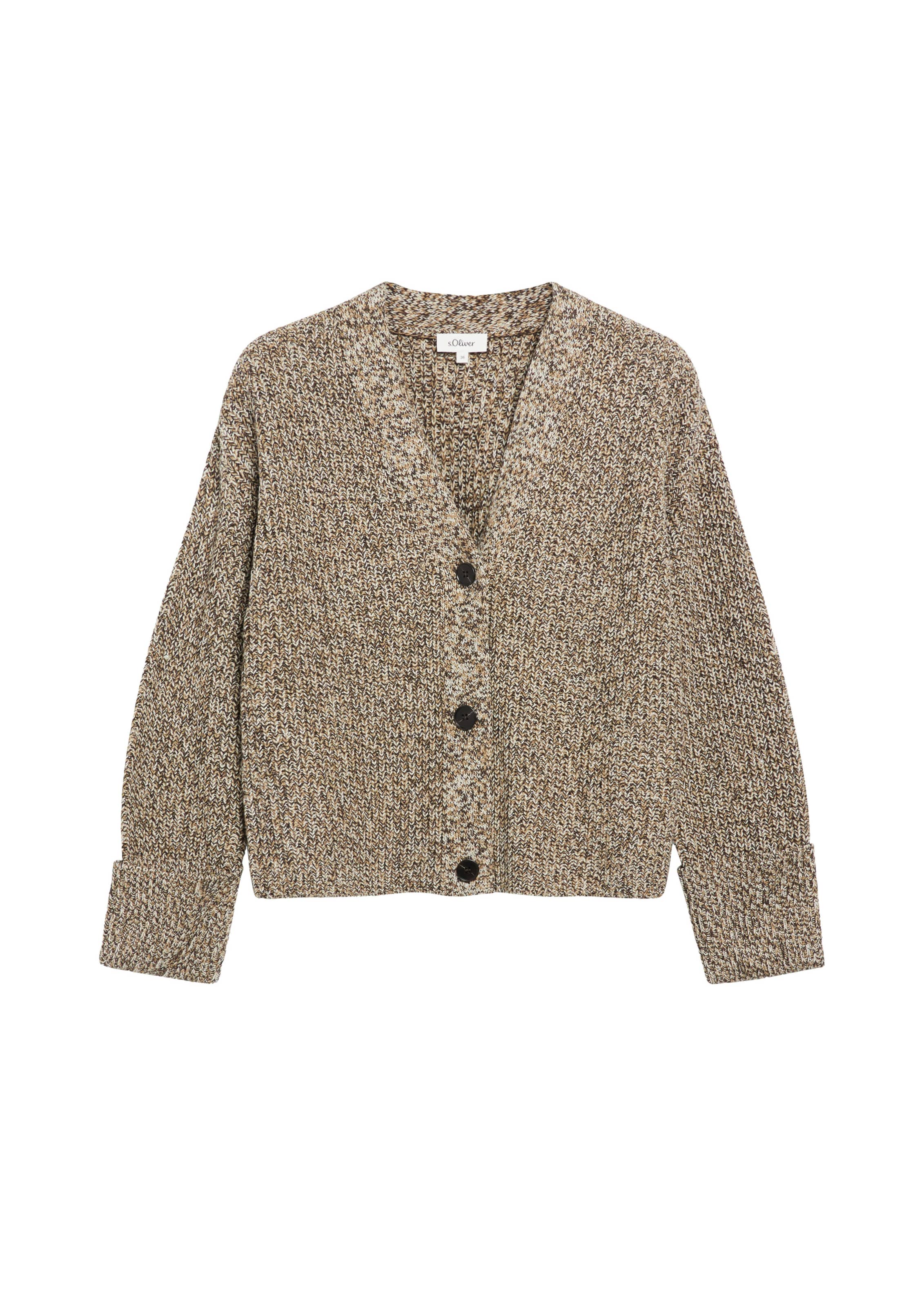 s.Oliver Strickjacke in Beige: Vorderseite