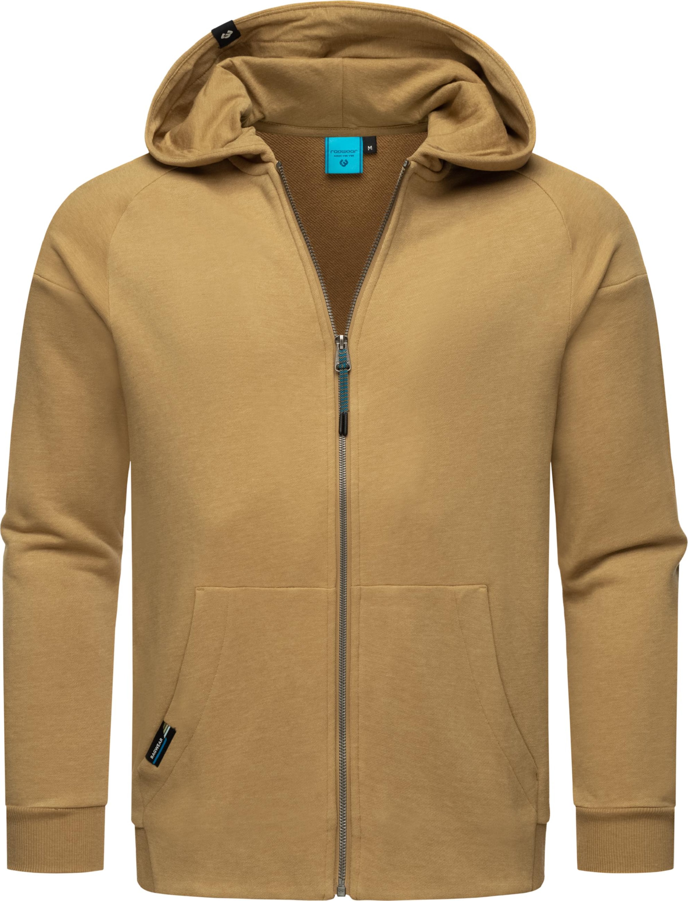 Ragwear Zip-Up Hoodie 'Zenway' in Brown: front
