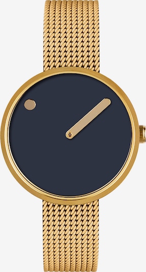 Picto Uhr in goldgelb / schwarz, Produktansicht