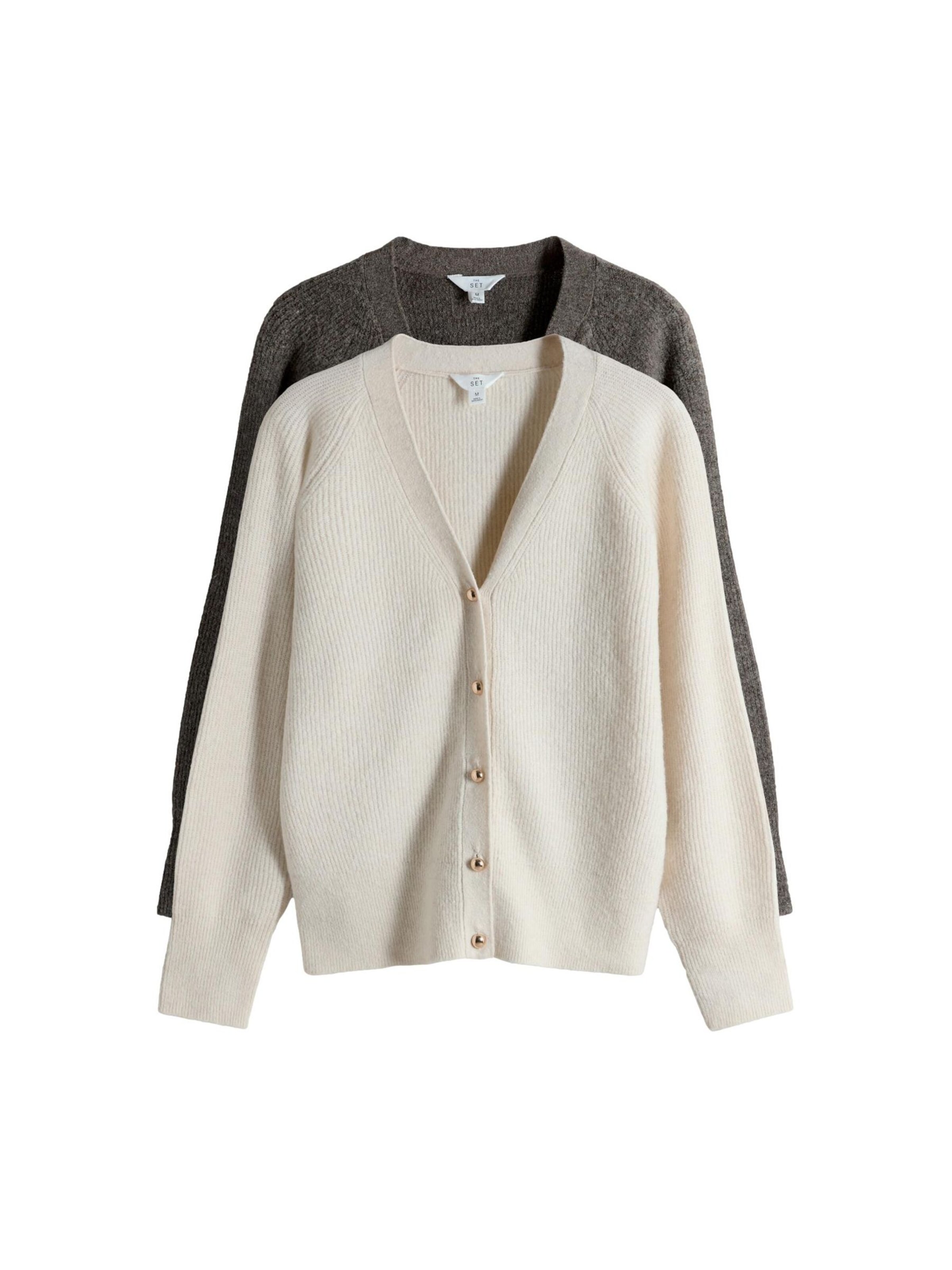 The Set Kardigán - barna: elől