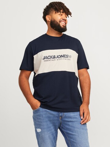 Jack & Jones Plus Tričko – modrá: přední strana