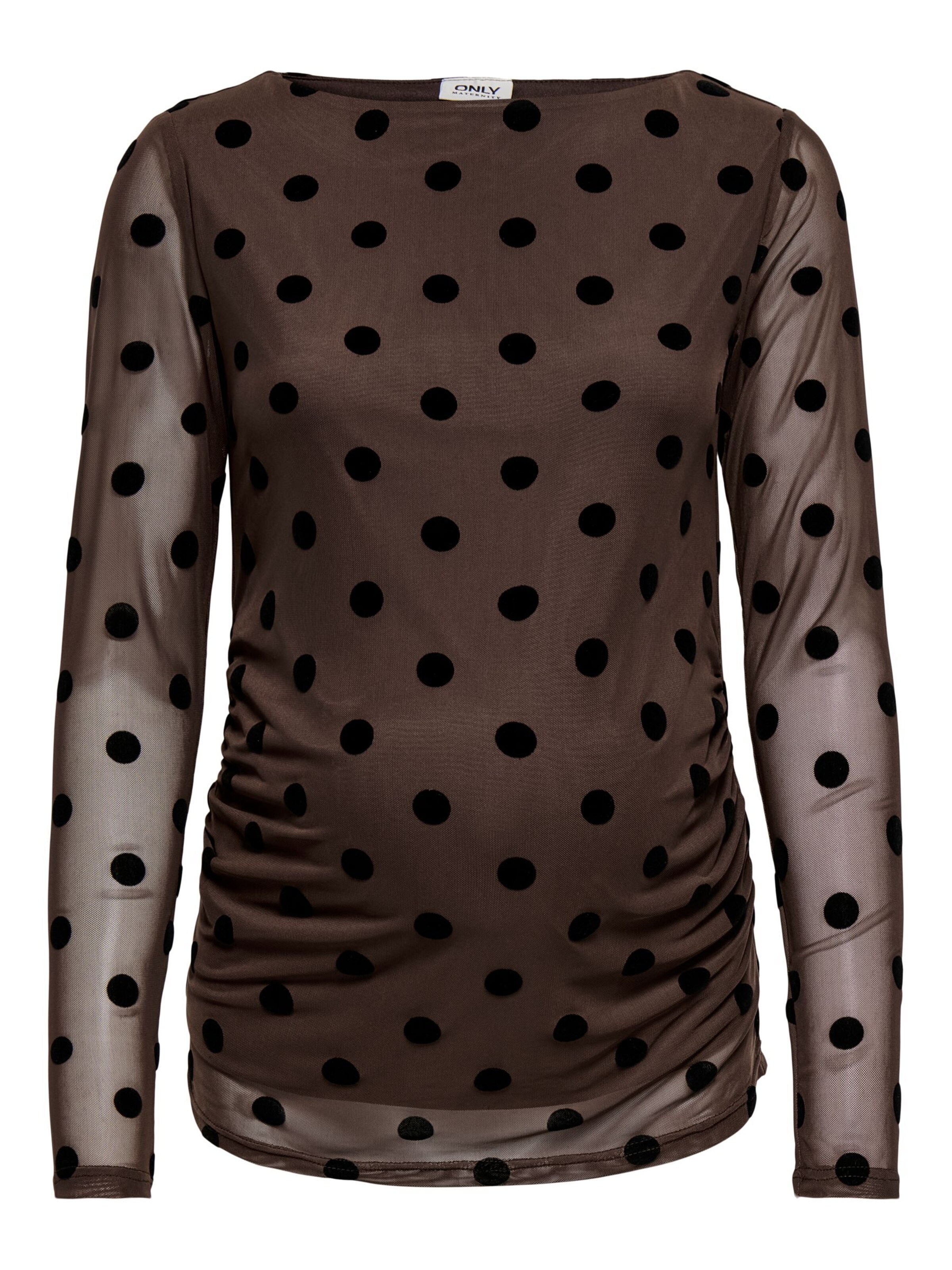 Only Maternity Shirt 'OLMLaguna' in Bruin: voorkant