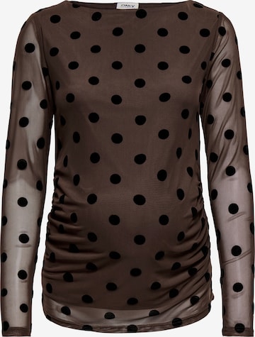 T-shirt 'OLMLaguna' Only Maternity en marron : devant