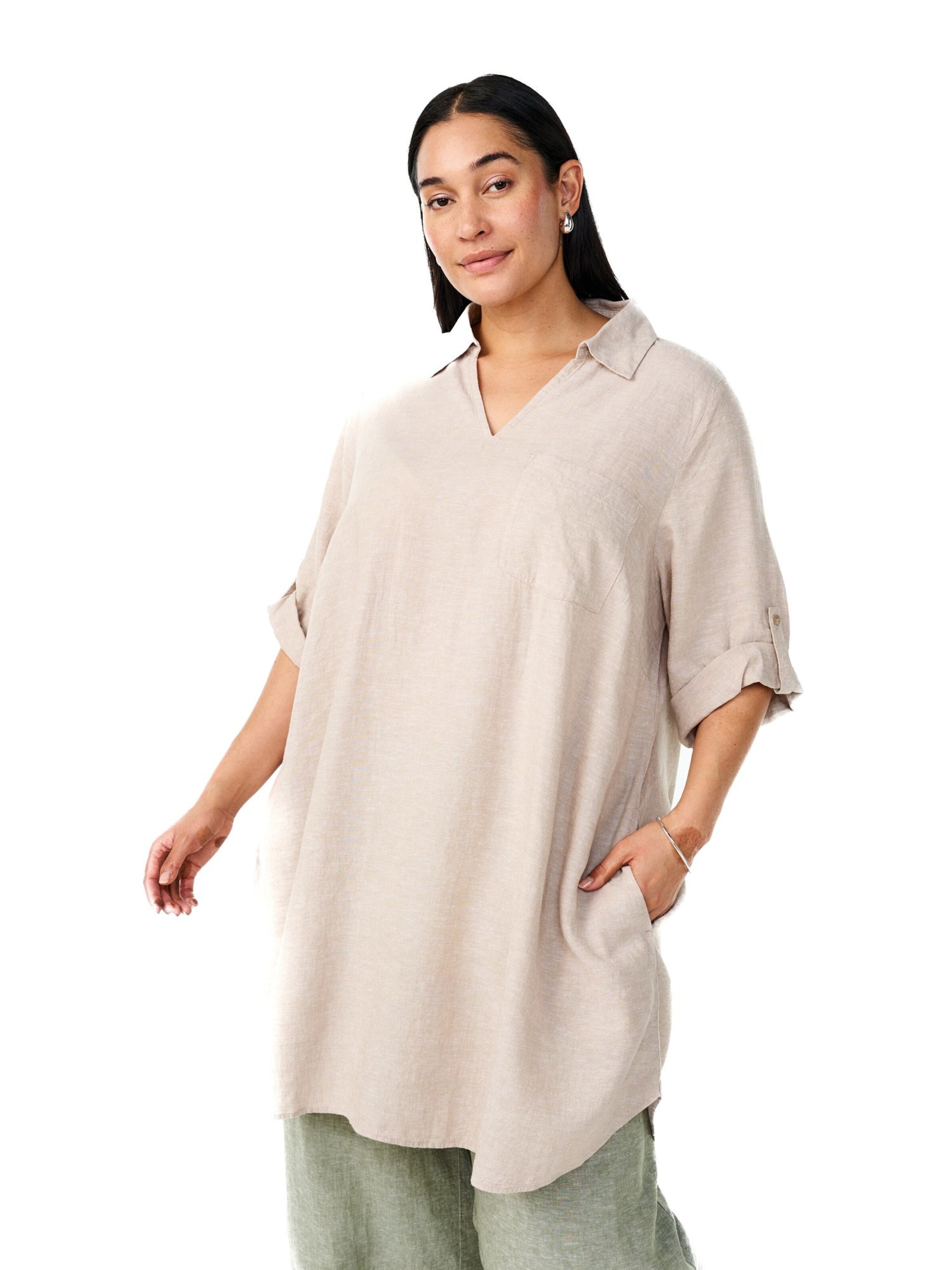 pelēks Zizzi Tunika 'Vlina': no priekšpuses