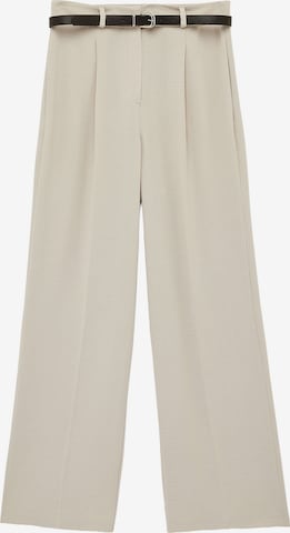 Koton Wide leg Pleat-Front Pants in Beige: front