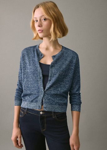 MANGO TEEN Knit Cardigan 'Carmen' in Blue: front
