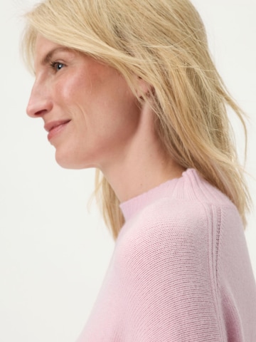 Olsen Feinstrickpullover, mit seitlichen Schlitzen am Saum in Pink