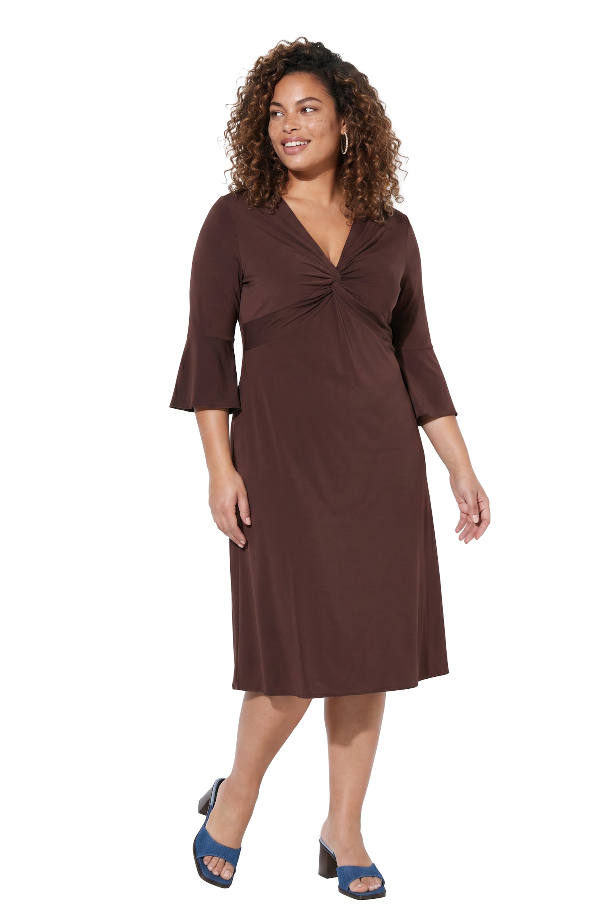 MIAMODA Midikleid in Braun: Vorderseite