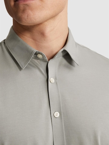 CAST IRON Regular fit Skjorta 'CAST IRON - Shirt with short sleeves in lightweight jersey' i grå