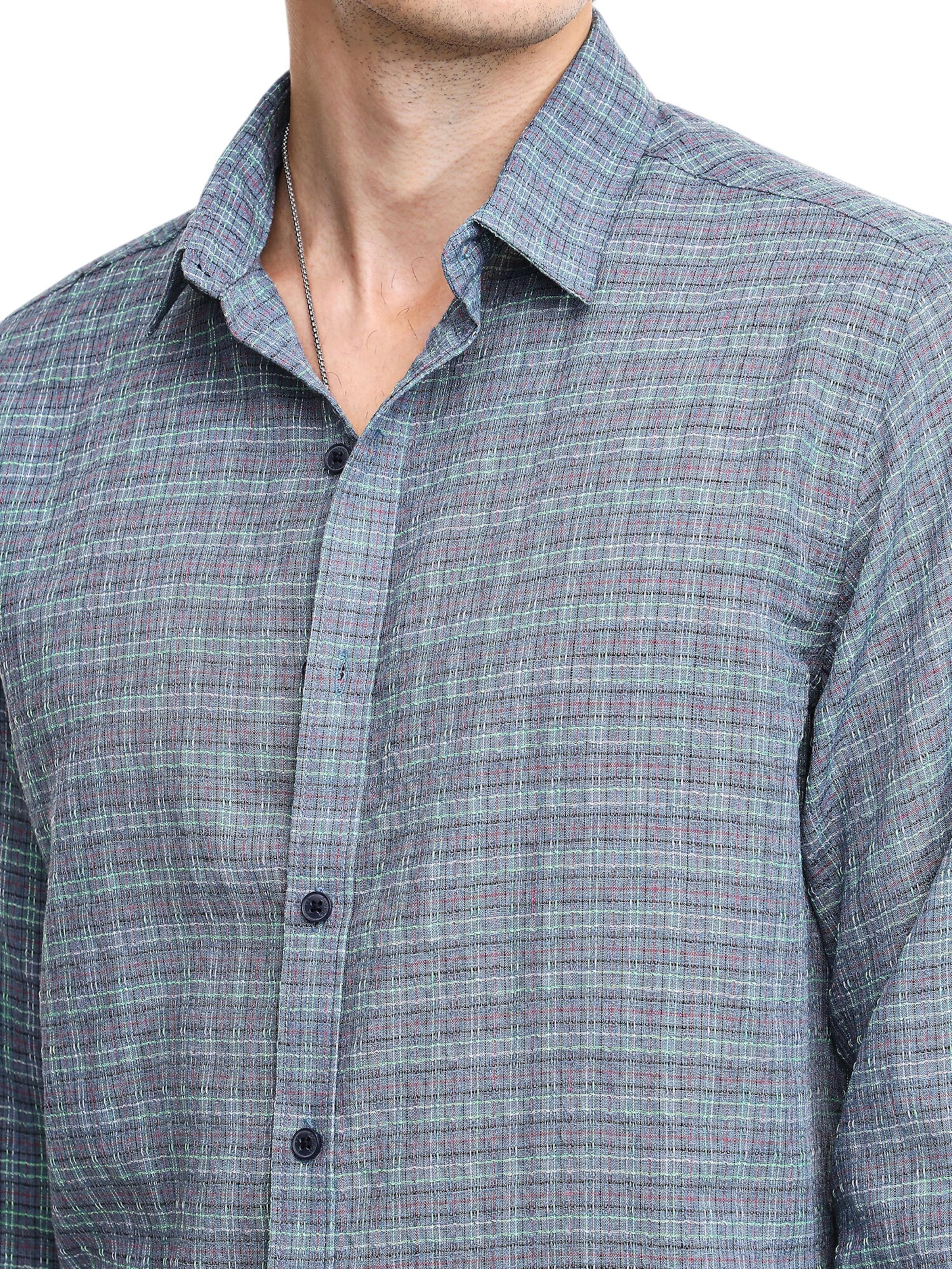 Campus Sutra Regular fit Button Up Shirt 'Xena' in Blue