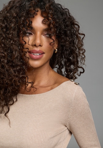 Bruno Banani Pullover in Beige