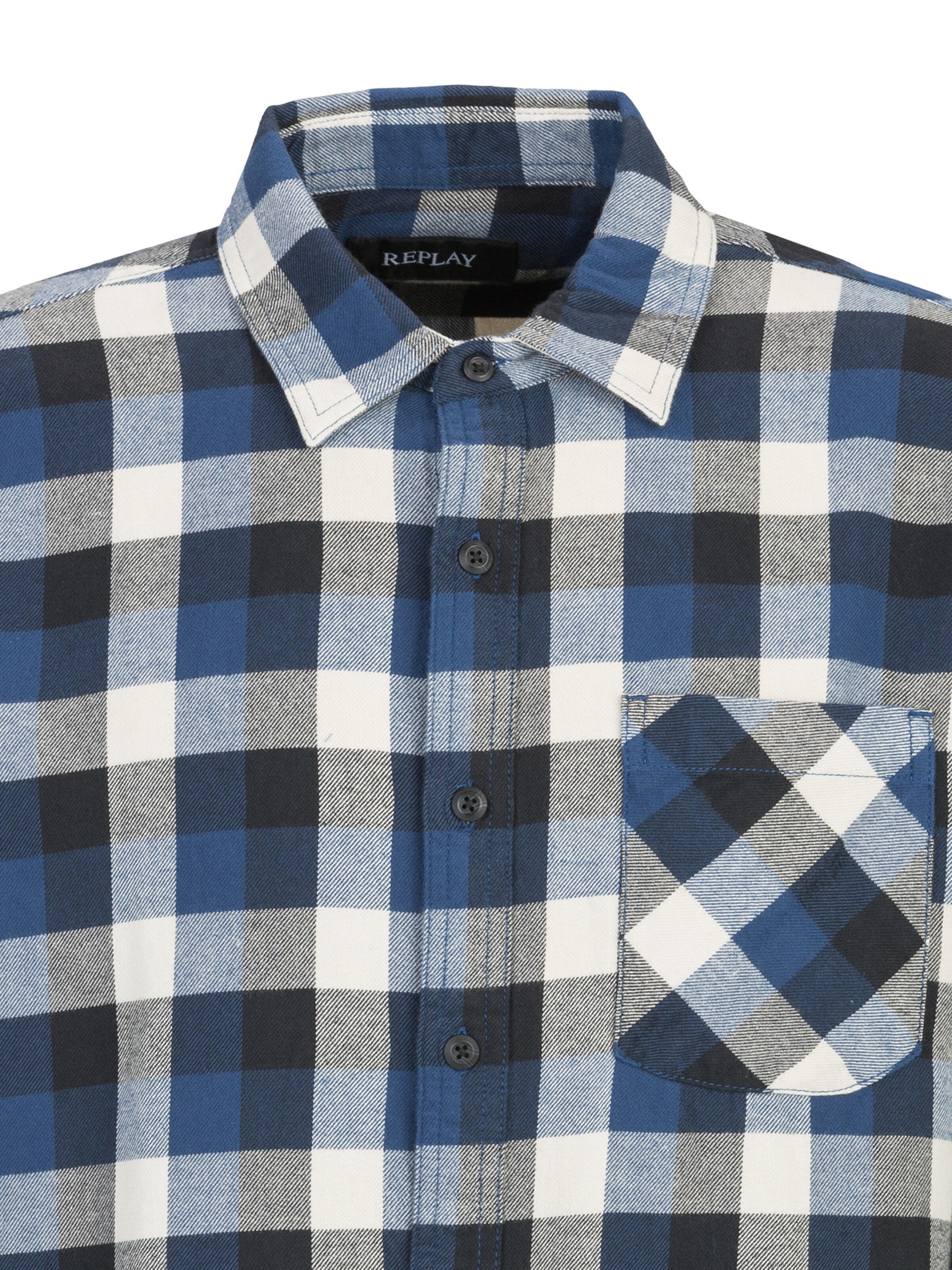 REPLAY Regular fit Overhemd in Blauw