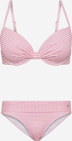 s.Oliver - Push-up Bikini en rosa: frente