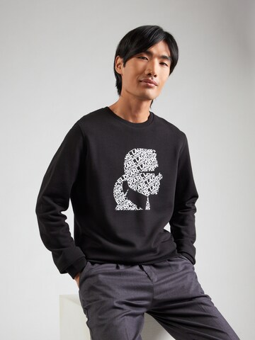 Sweat-shirt Karl Lagerfeld en noir : devant