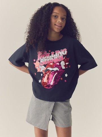 Next - Camiseta 'Sequin Rolling Stones' en negro: frente