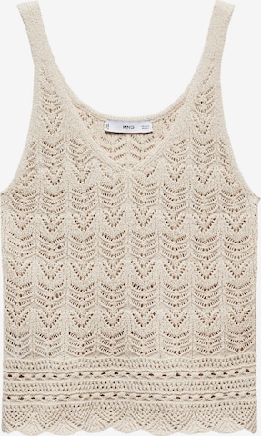 MANGO Knitted Top 'SITO' in Beige: front