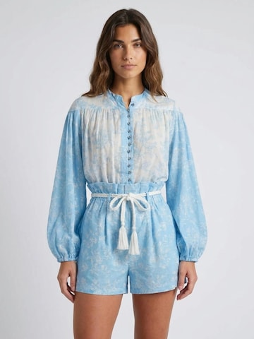 Miss June Regular Trousers 'Short Ilaria' in Blue: front