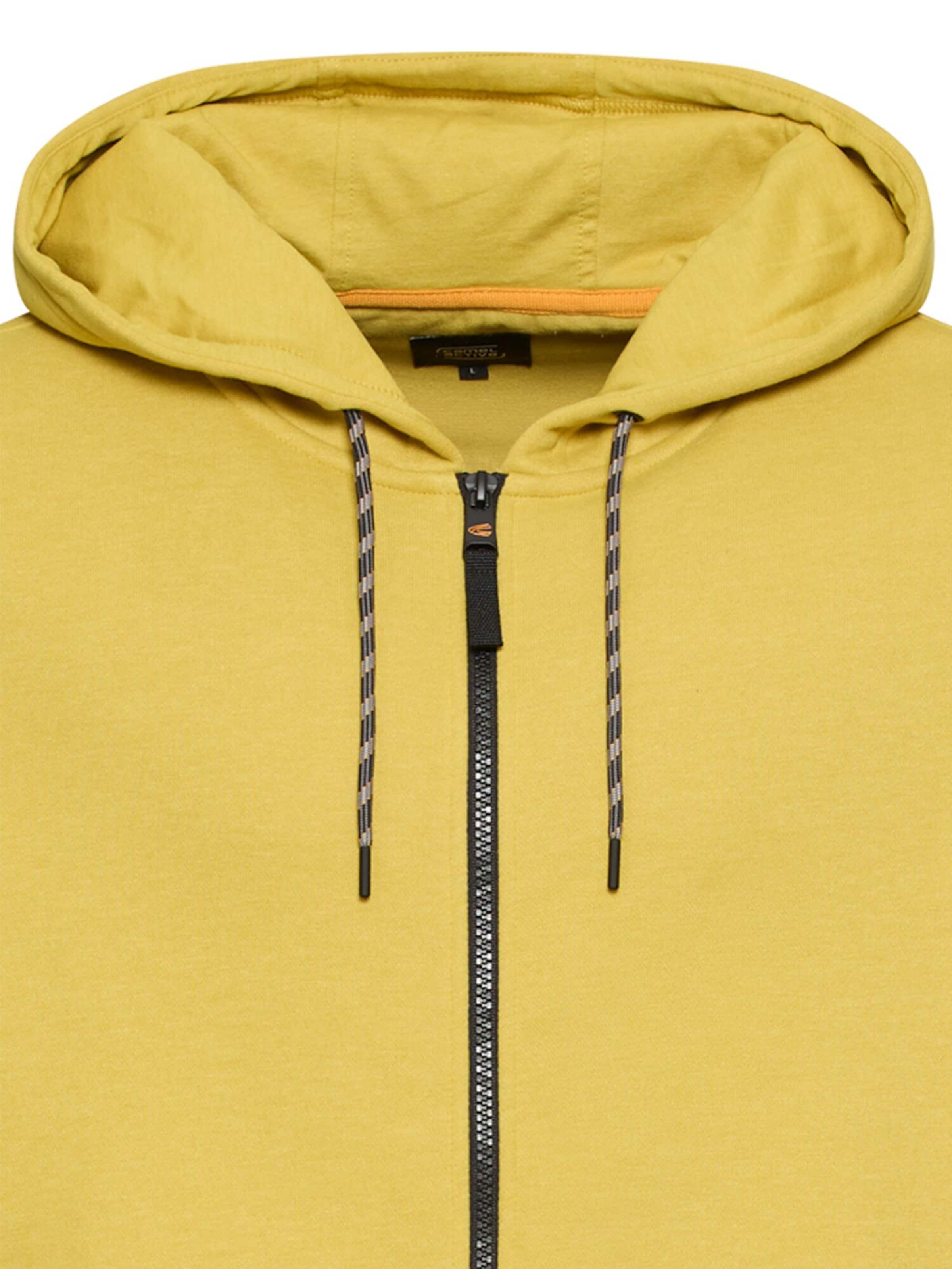 CAMEL ACTIVE Zip-Up Hoodie in Yellow