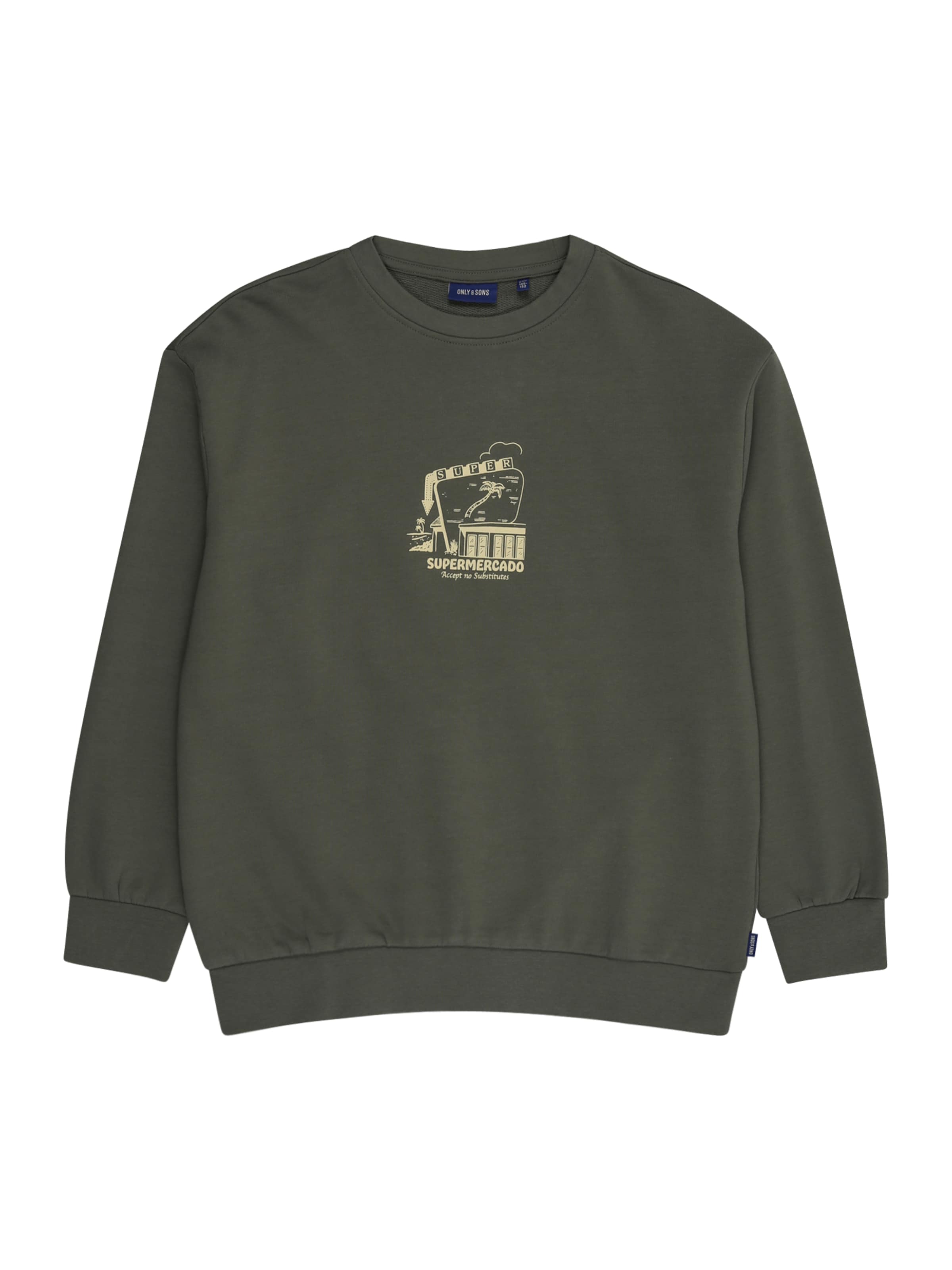 Sweat 'OSJSUMON' Only & Sons Junior en vert : devant