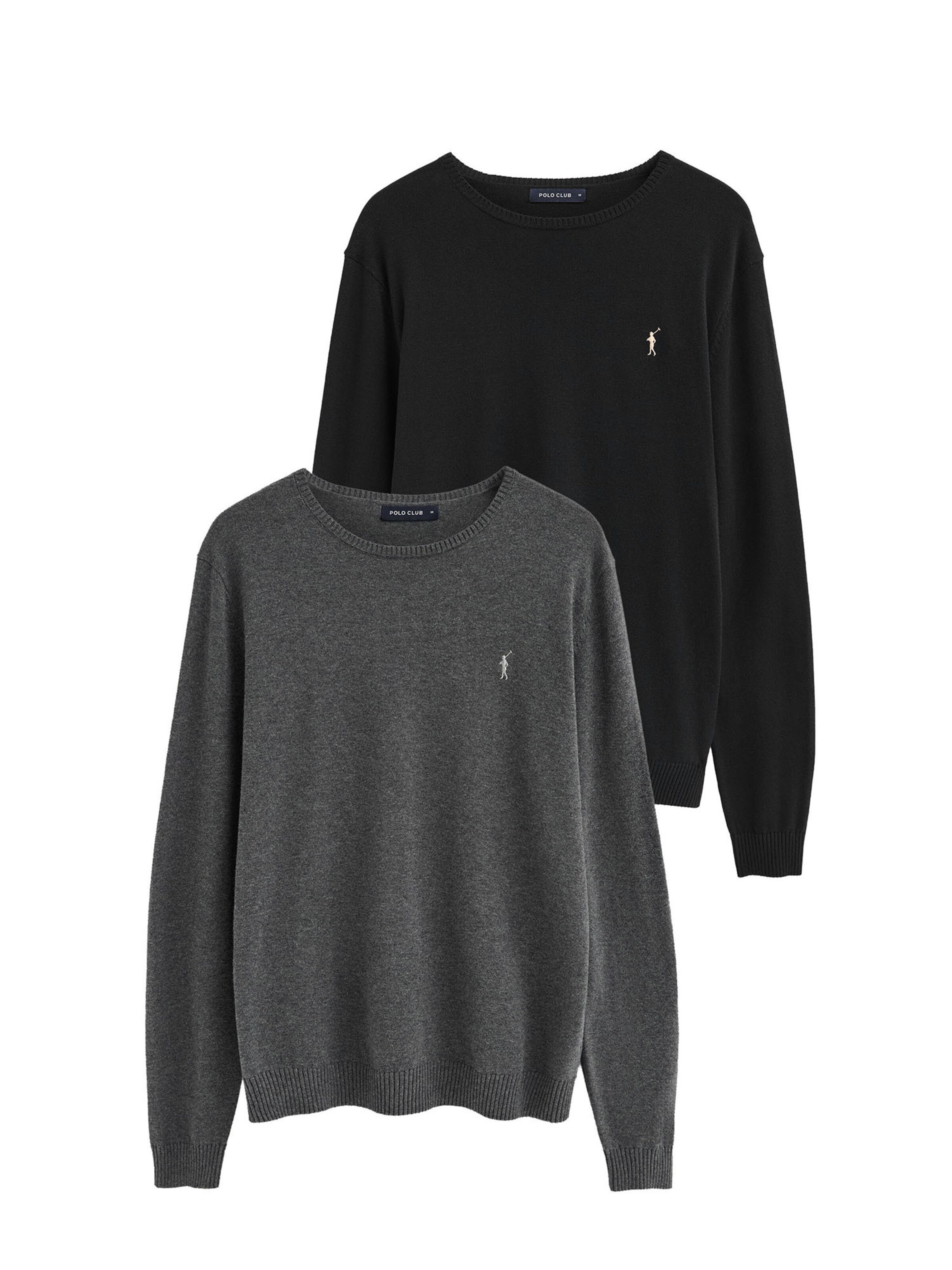 Polo Club Pullover in Schwarz: Vorderseite