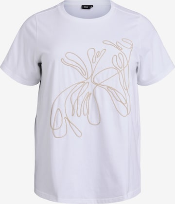 balta Zizzi Marškinėliai 'Perla': priekis