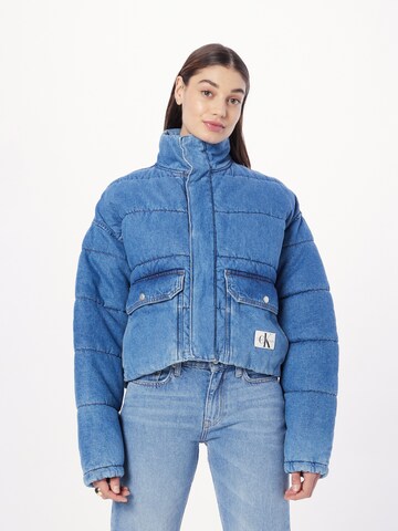 Calvin Klein Jeans Between-Season Jacket 'Light Denim' in Blue: front