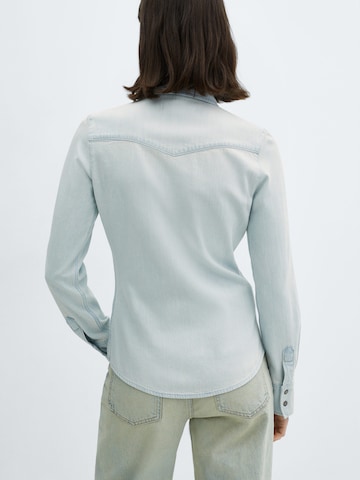 MANGO Blouse 'SOUTH' in Blauw