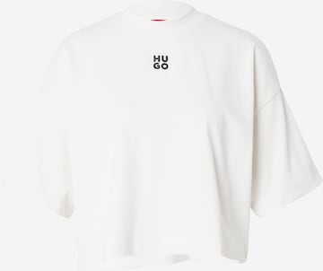 HUGO Red - Camiseta en blanco: frente