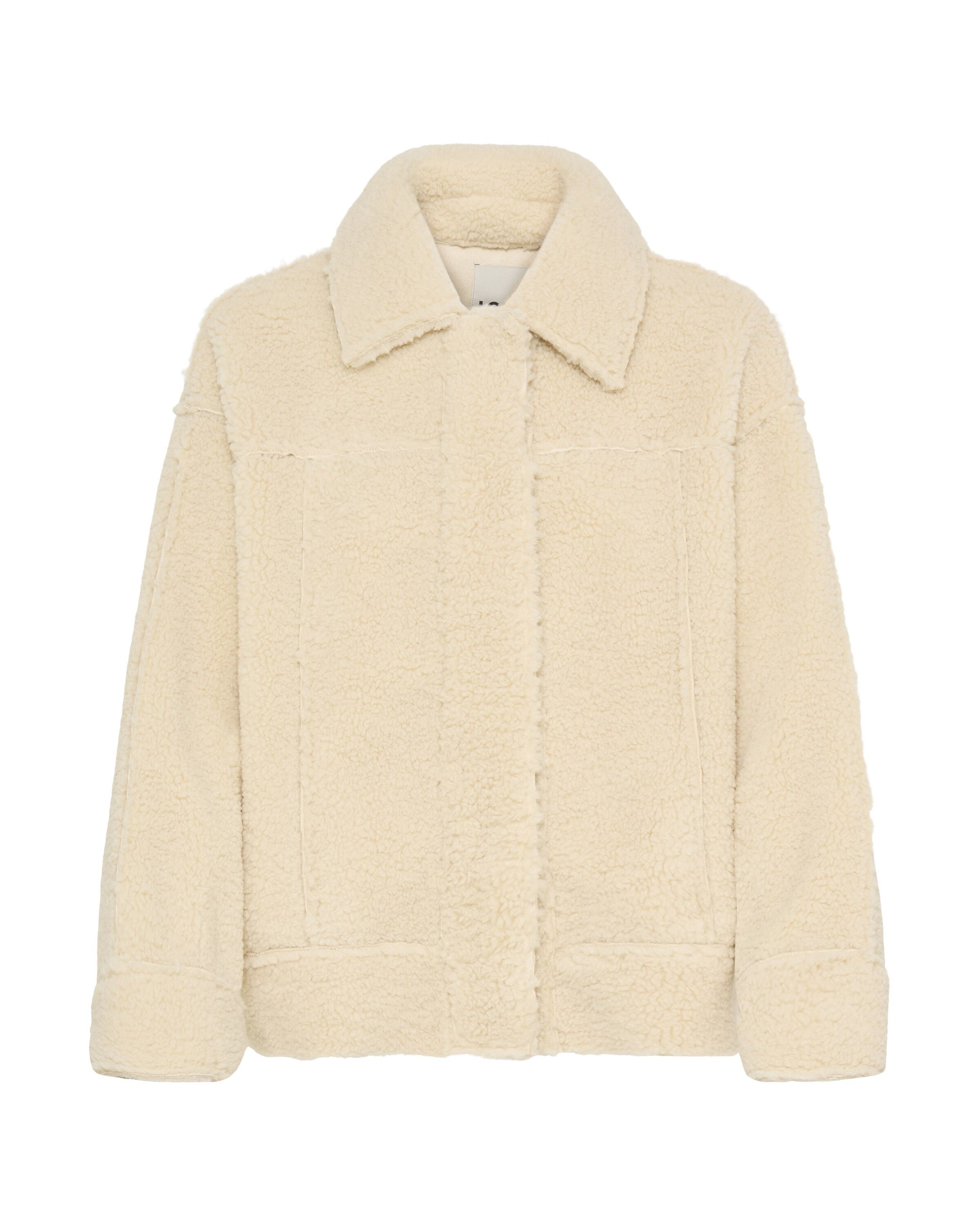 ICHI Between-Season Jacket in Beige: front