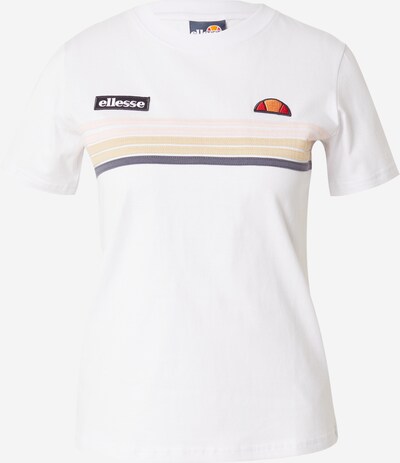 ELLESSE T-Shirt 'Mikita' in hellbeige / marine / rot / weiß, Produktansicht