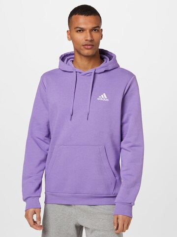 ADIDAS SPORTSWEAR - Sweatshirt de desporto 'Essentials Fleece' em roxo: frente