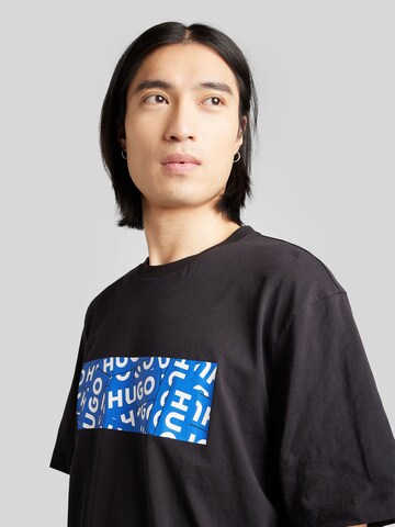 HUGO Shirt 'Nalayo' in Zwart