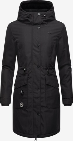 Ragwear Winter Coat 'Reloved Remake II Intl.' in Black: front