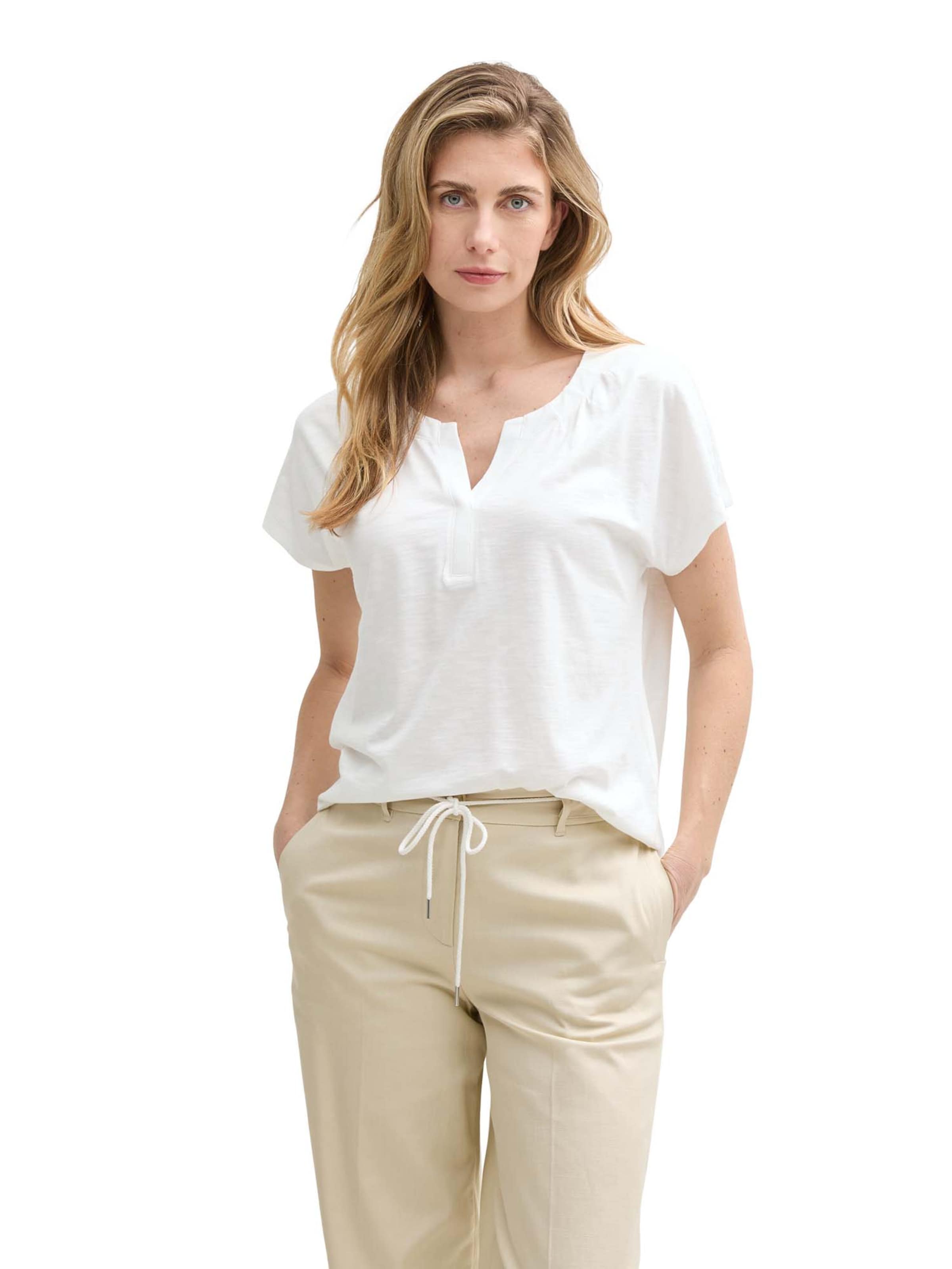 TOM TAILOR Shirt in White: front