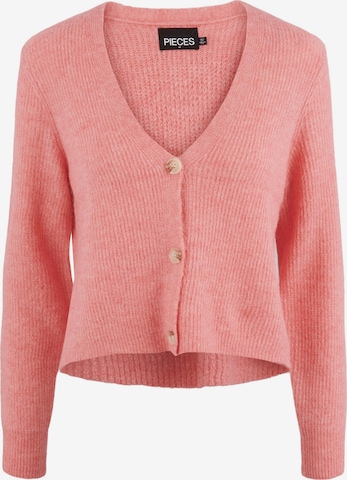 PIECES Knit Cardigan 'Ellen' in Pink: front