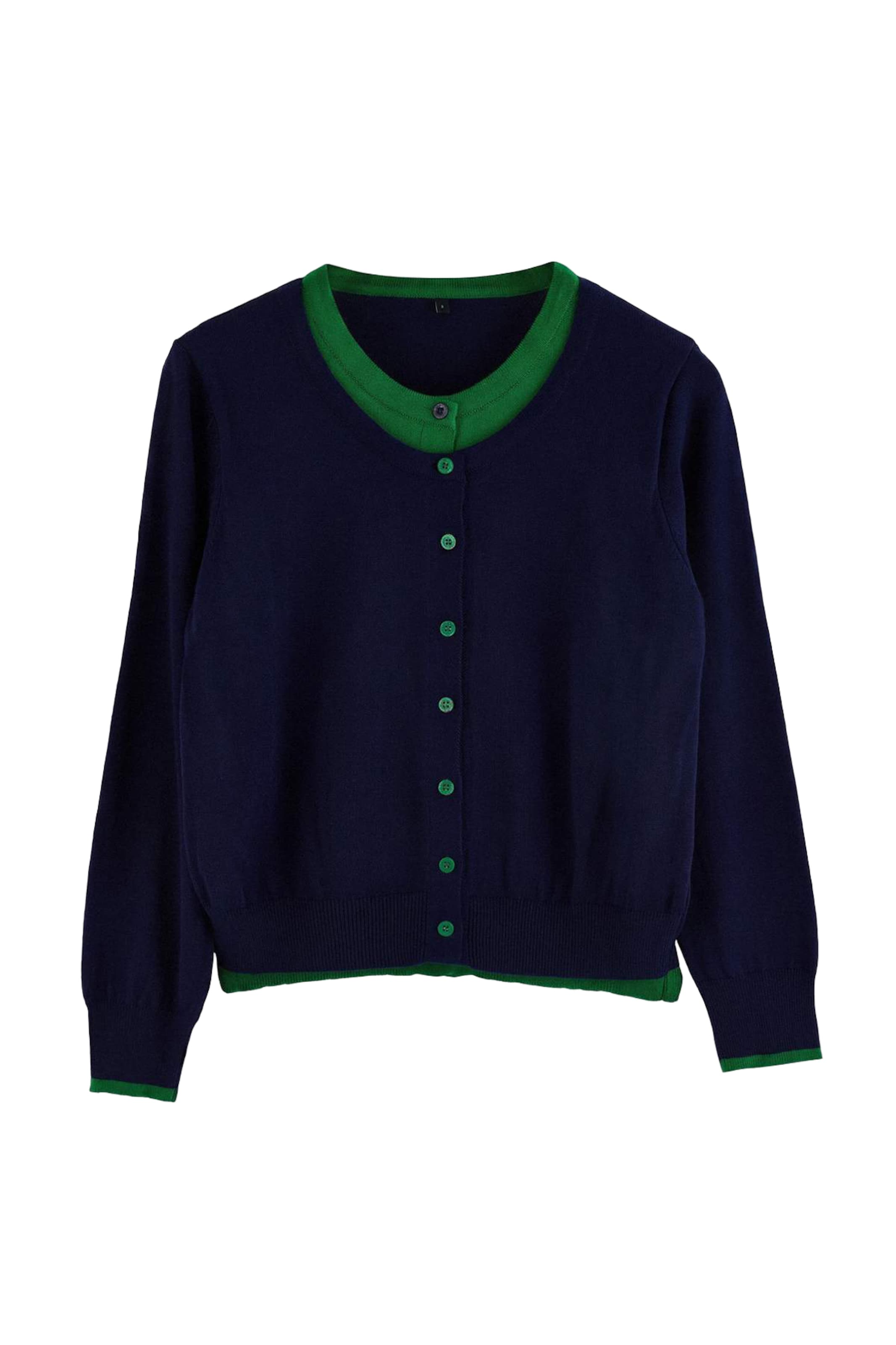 Trendyol Strickjacke in XS in navy / grün, Produktansicht