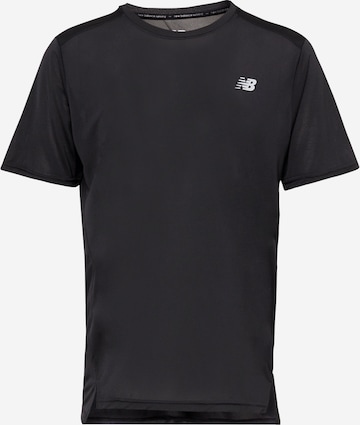 new balance - Camisa funcionais 'Accelerate' em preto: frente