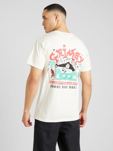 Grimey - Camisa 'CAUSING PANIC CHARLESTON' em branco: frente