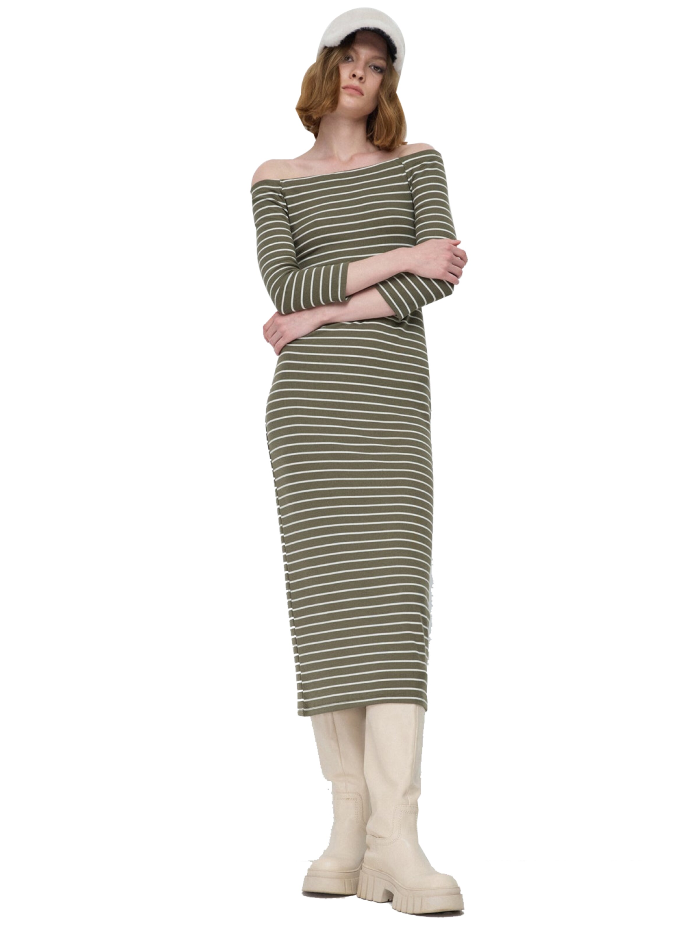 No Matter What Dress in Green: front