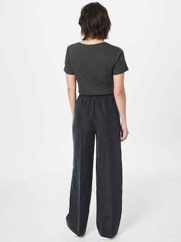 Sisley Wide leg Trousers with creases in Black