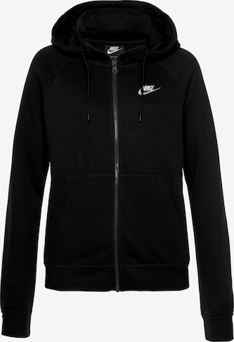 Nike Sportswear Sweat jacket in Black: front