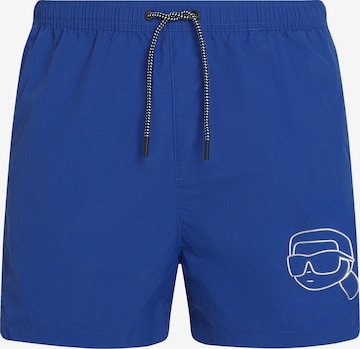 Karl Lagerfeld - Calções de surf 'Ikonik' em azul: frente