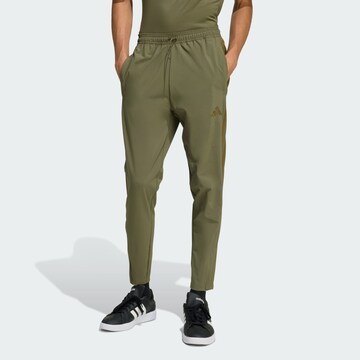 Coupe slim Pantalon de sport 'House Of Tiro' ADIDAS SPORTSWEAR en vert : devant