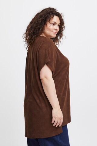 Fransa Curve Shirt 'Jonie' in Brown