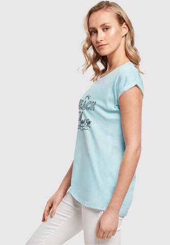Merchcode T-Shirt 'Beach Please' in Blau