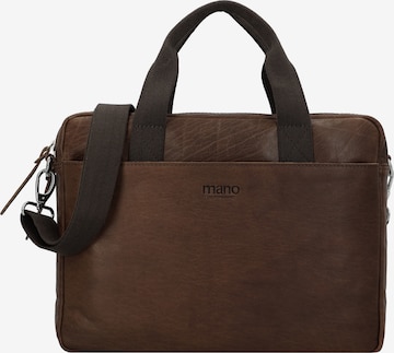 mano Document Bag 'Don Paolo' in Brown: front