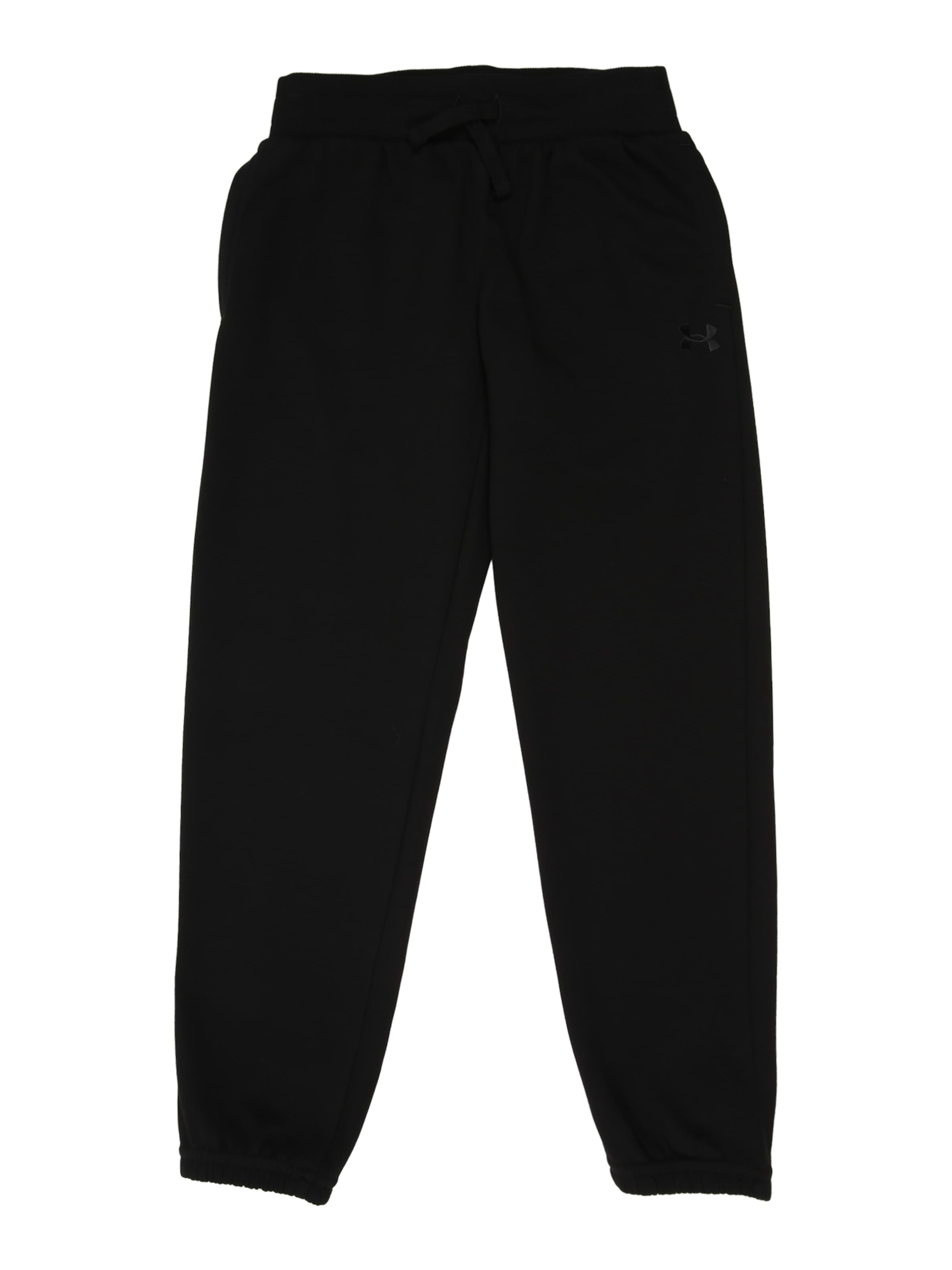 UNDER ARMOUR Alt kitsenev Spordipüksid 'RIVAL', värv must: eest vaates