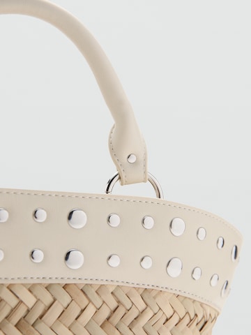 MANGO Shoppingväska 'BASTER' i vit