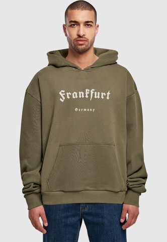 Merchcode Sweatshirt 'Frankfurt X' in Grün: Vorderseite